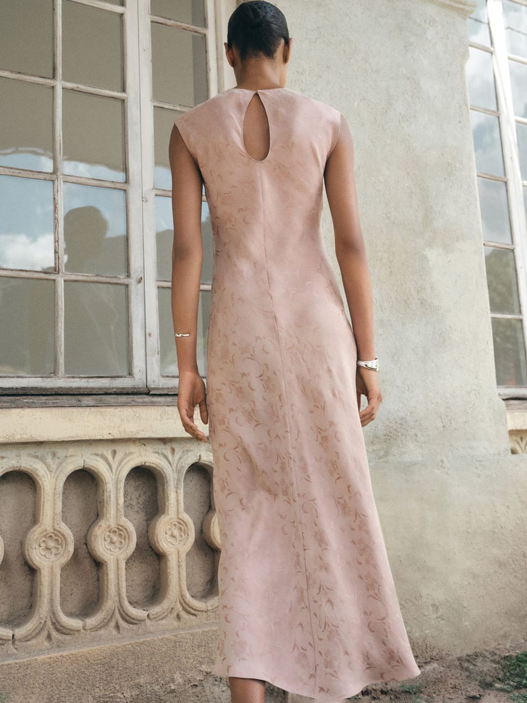 Jacquard Textured Sheath Dress