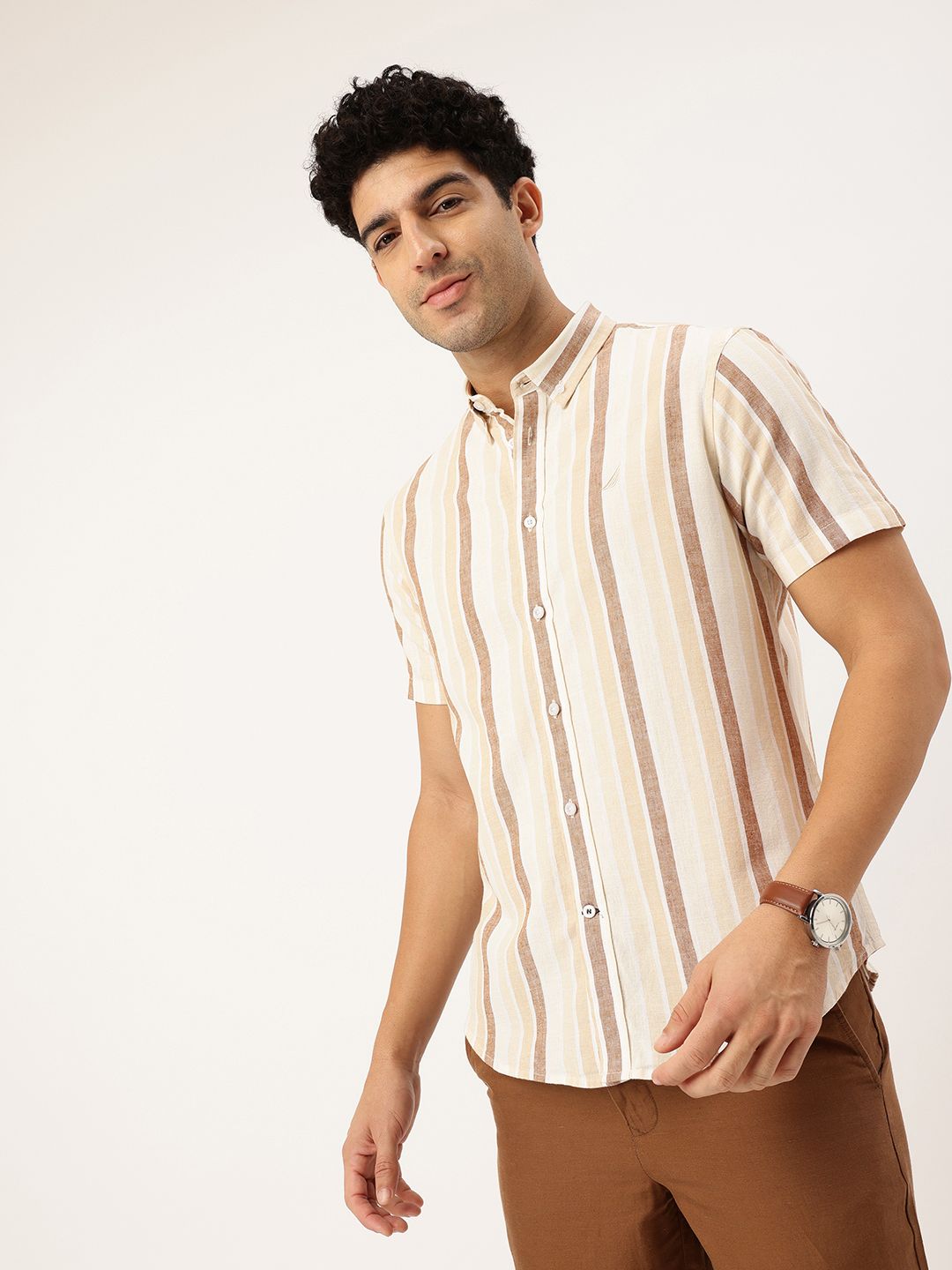 Nautica Slim Fit Cotton Casual Shirt