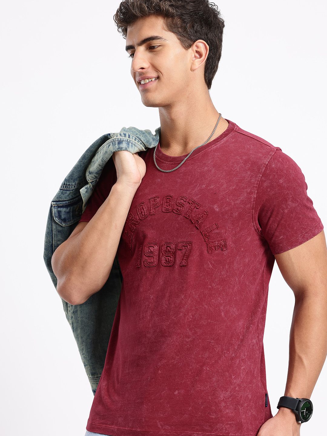 Aeropostale Brand Logo Printed Pure Cotton T-shirt