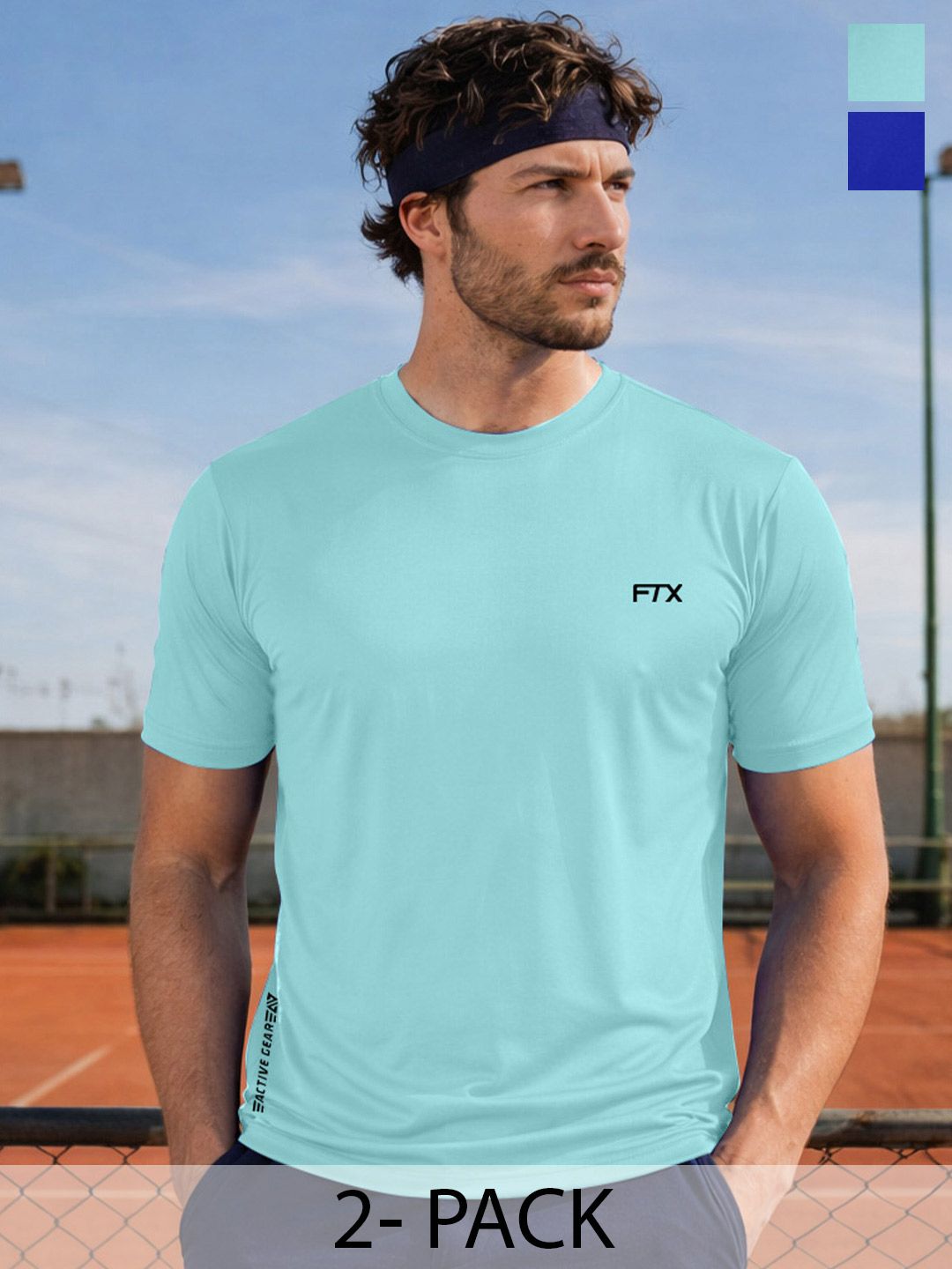 FTX Men Brand Logo 2 Printed Dri-FIT T-shirt