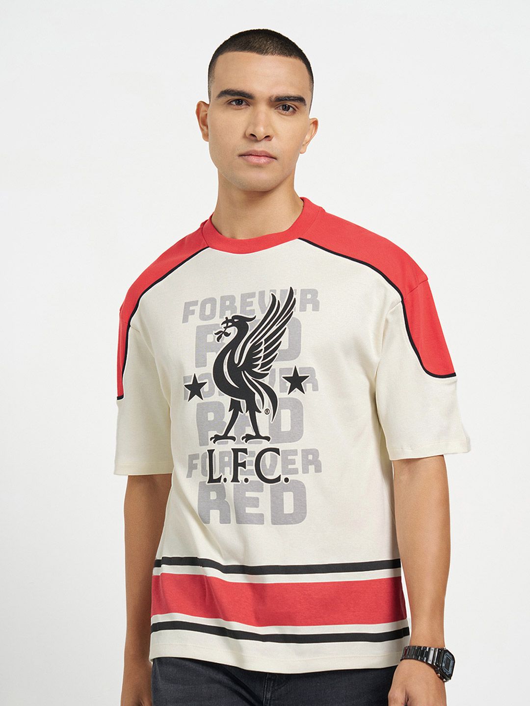 SF JEANS by Pantaloons Men Liverpool Colourblocked T-shirt