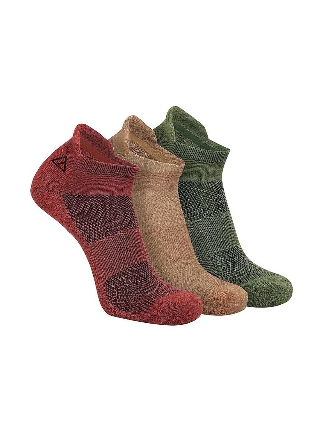 LINTON TAYLOR Unisex Pack of 3 Bamboo Patterned Ankle Length Socks