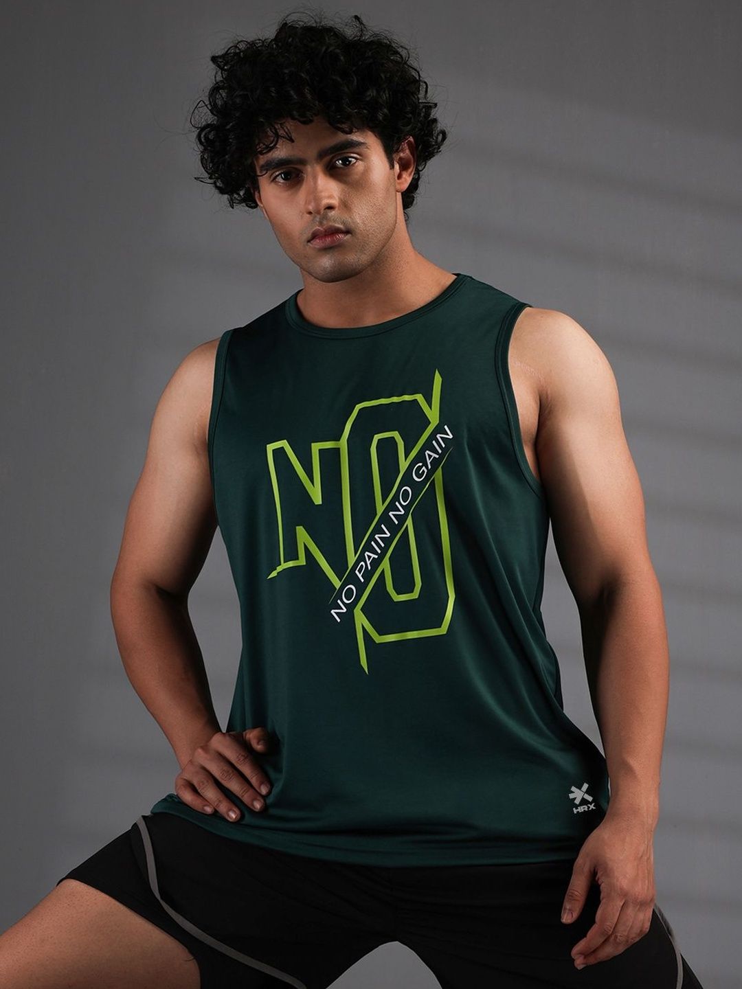 HRX by Hrithik Roshan Men Typography Printed  Gym Vest
