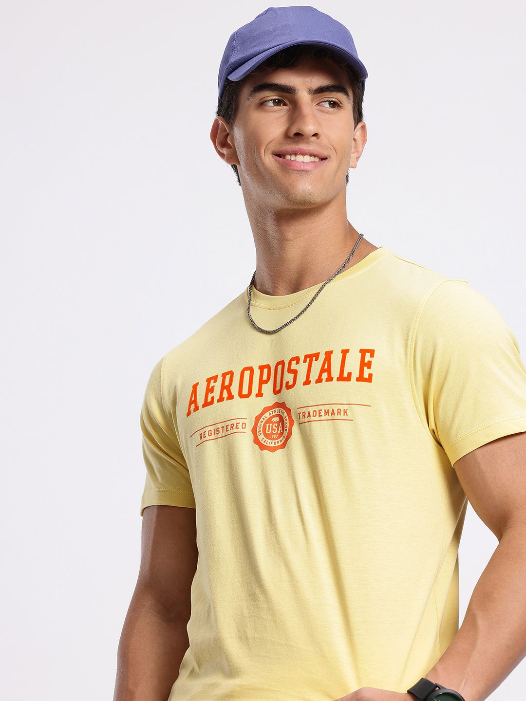 Aeropostale Brand Logo Printed Pure Cotton T-shirt