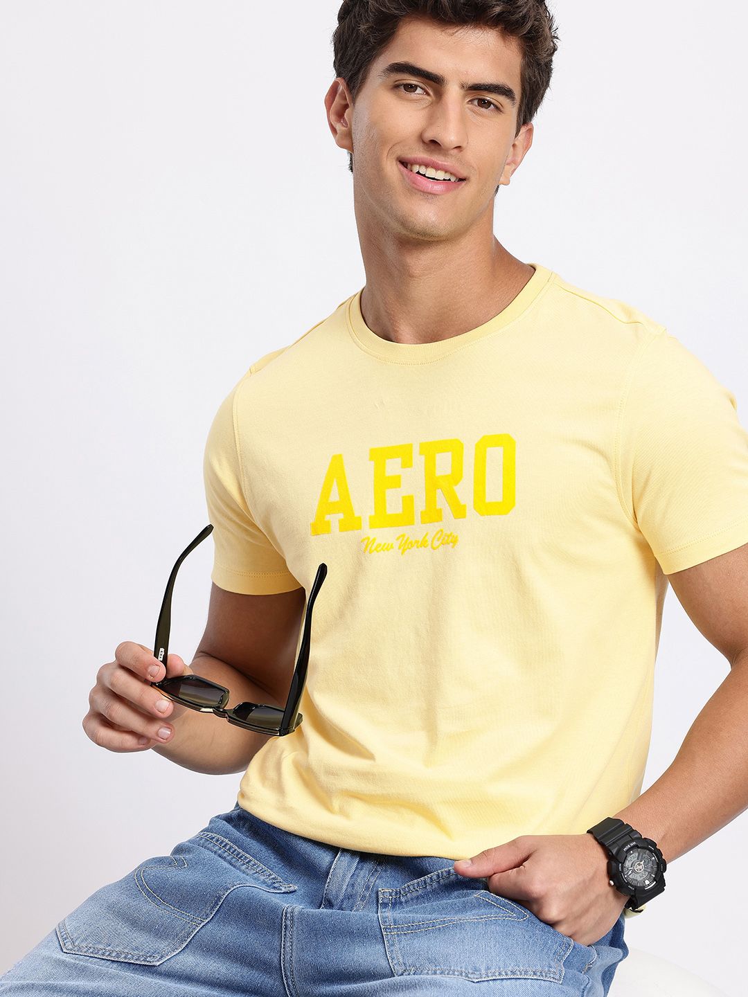 Aeropostale Brand Logo Printed Pure Cotton T-shirt