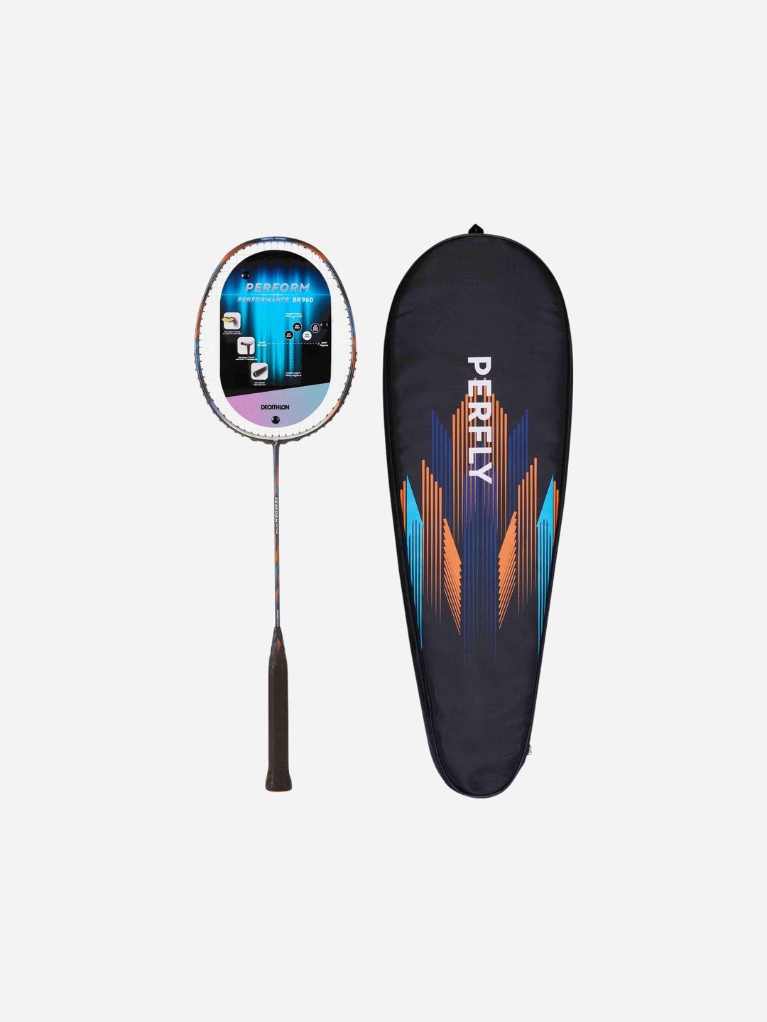 Decathlon Decathlon Kuikma - Adults Multicolored BR Perform 960 Unstrung Precision Badminton Rackets