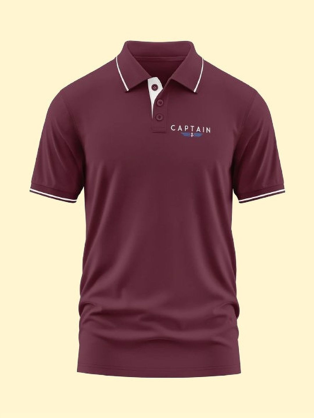 Warrior World Men Brand Logo Printed Polo Collar T-shirt