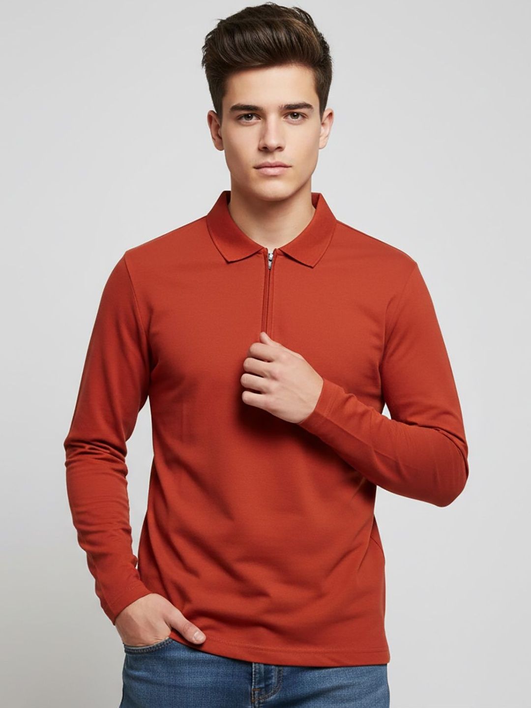 glitchez Men Polo Collar T-shirt