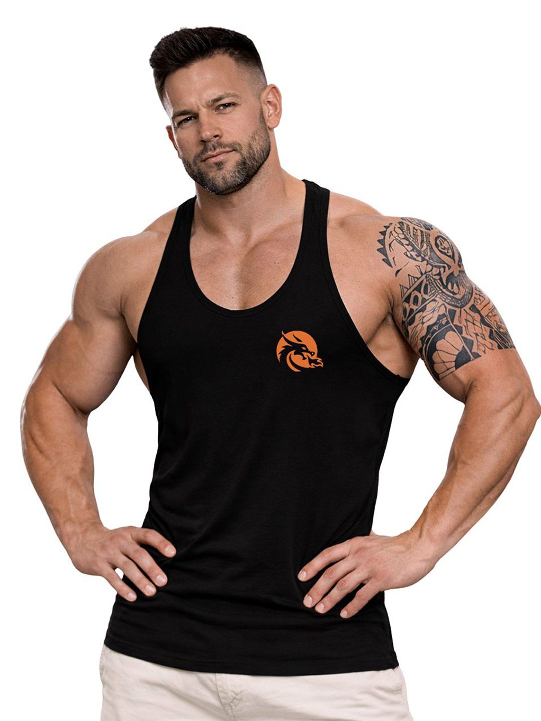 3Colors Printed Gym Vest