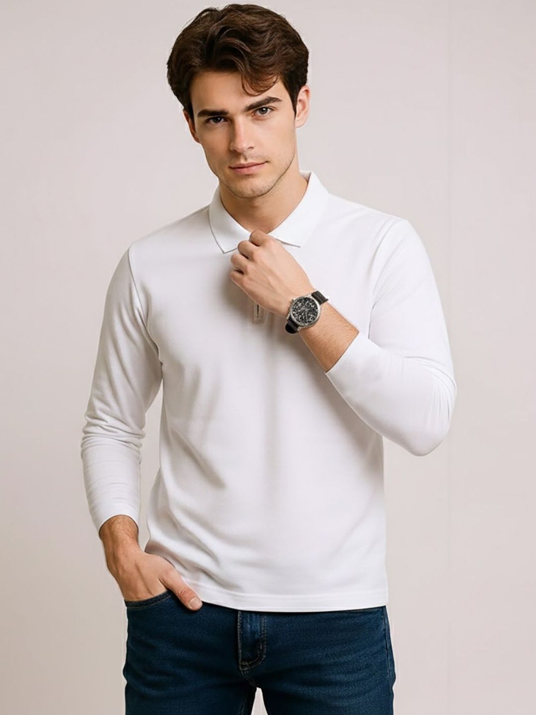glitchez Men Polo Collar T-shirt
