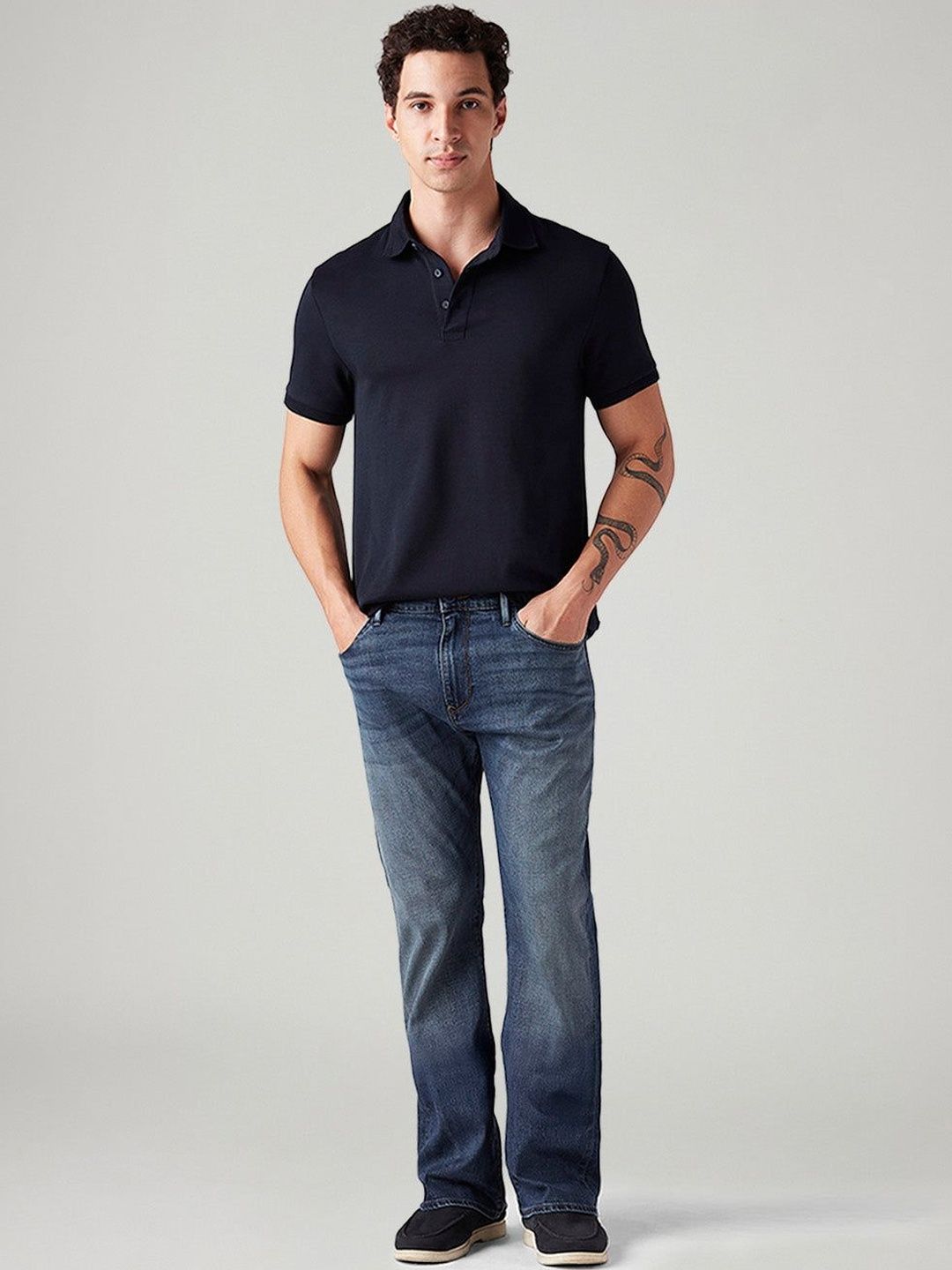 price history - Levis Men's 517 Blue Bootcut Fit Mid Rise Jeans
