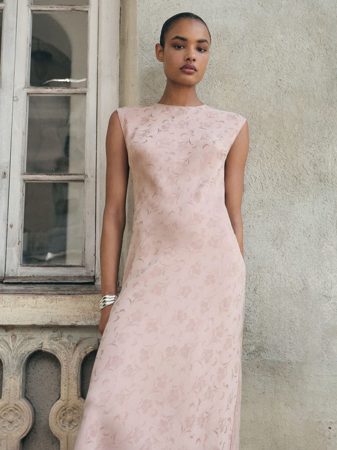 Jacquard Textured Sheath Dress