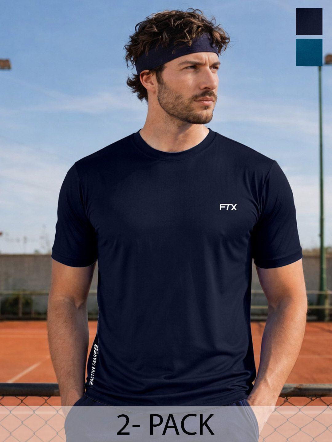FTX Men Brand Logo 2 Printed Dri-FIT T-shirt