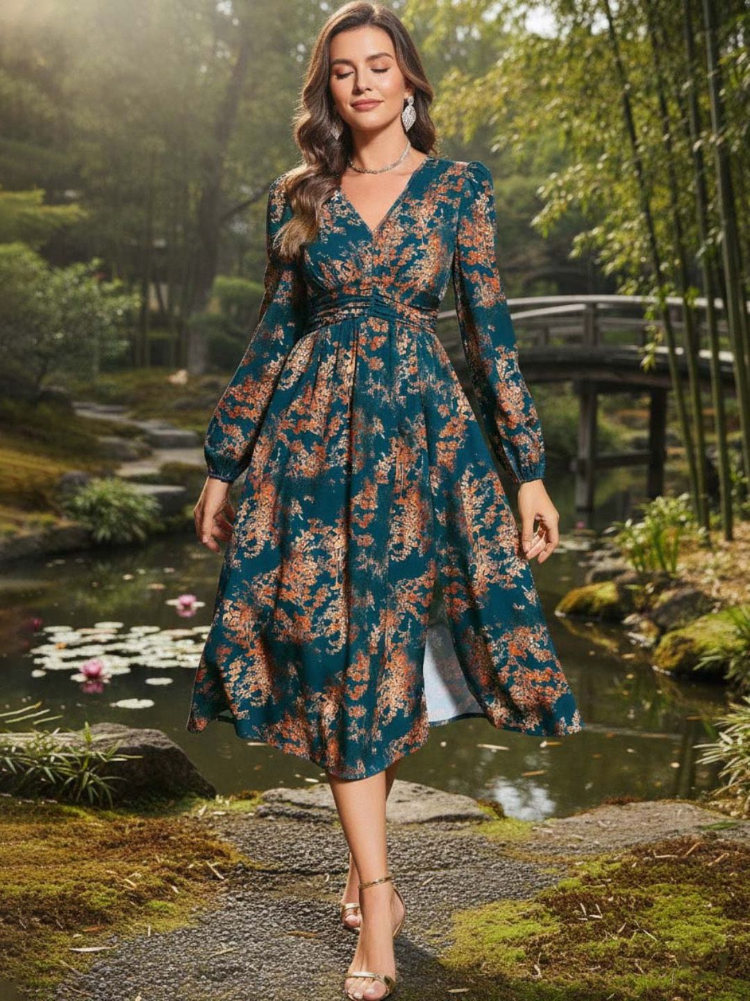 dressberry women long sleeves wrap maxi dress by myntra reviews Buy DressBerry Printed Wrap Tie-Up Maxi Dress - Dresses for Women 32522790