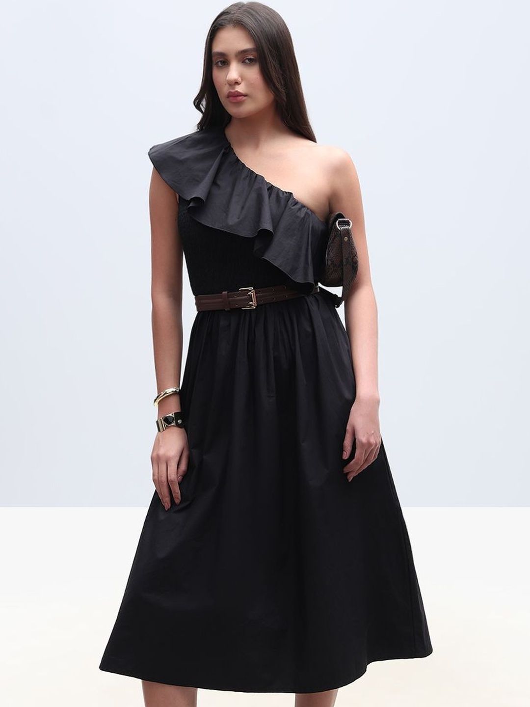 A-Line Midi Dress Vero Moda Ruffled A-Line Midi Dress