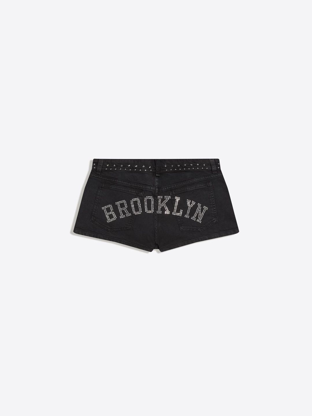 Studded twill shorts