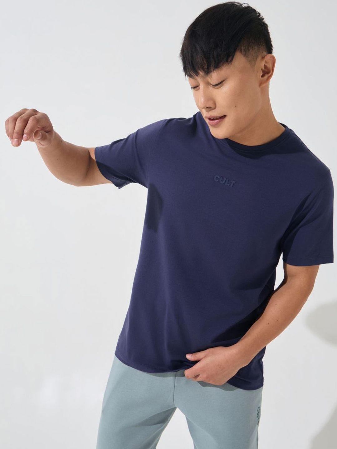 CULT Men Navy Soft Form Classic T-shirt
