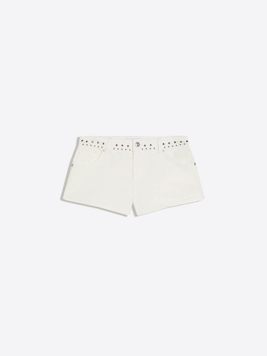 Studded twill shorts