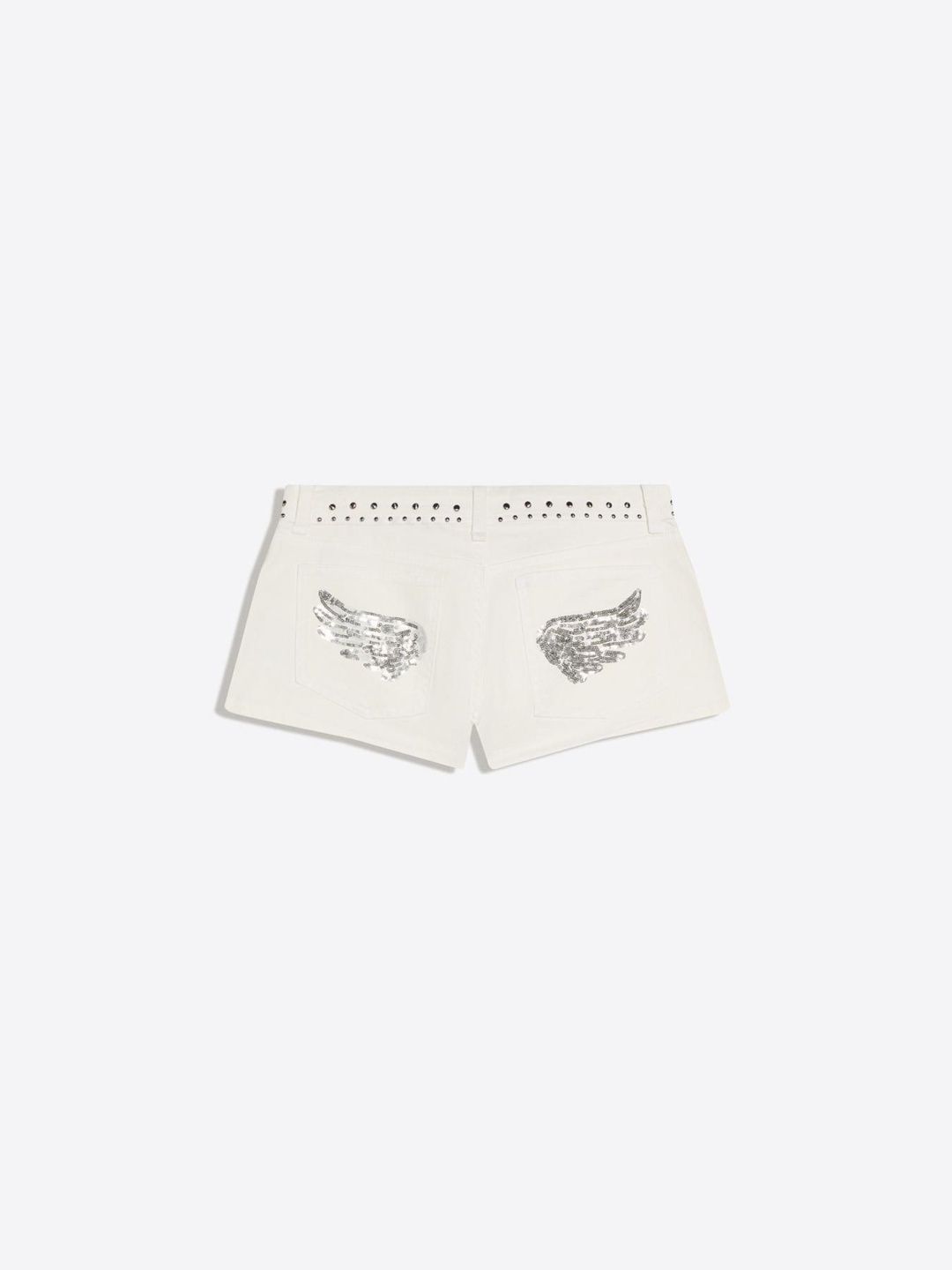 Studded twill shorts