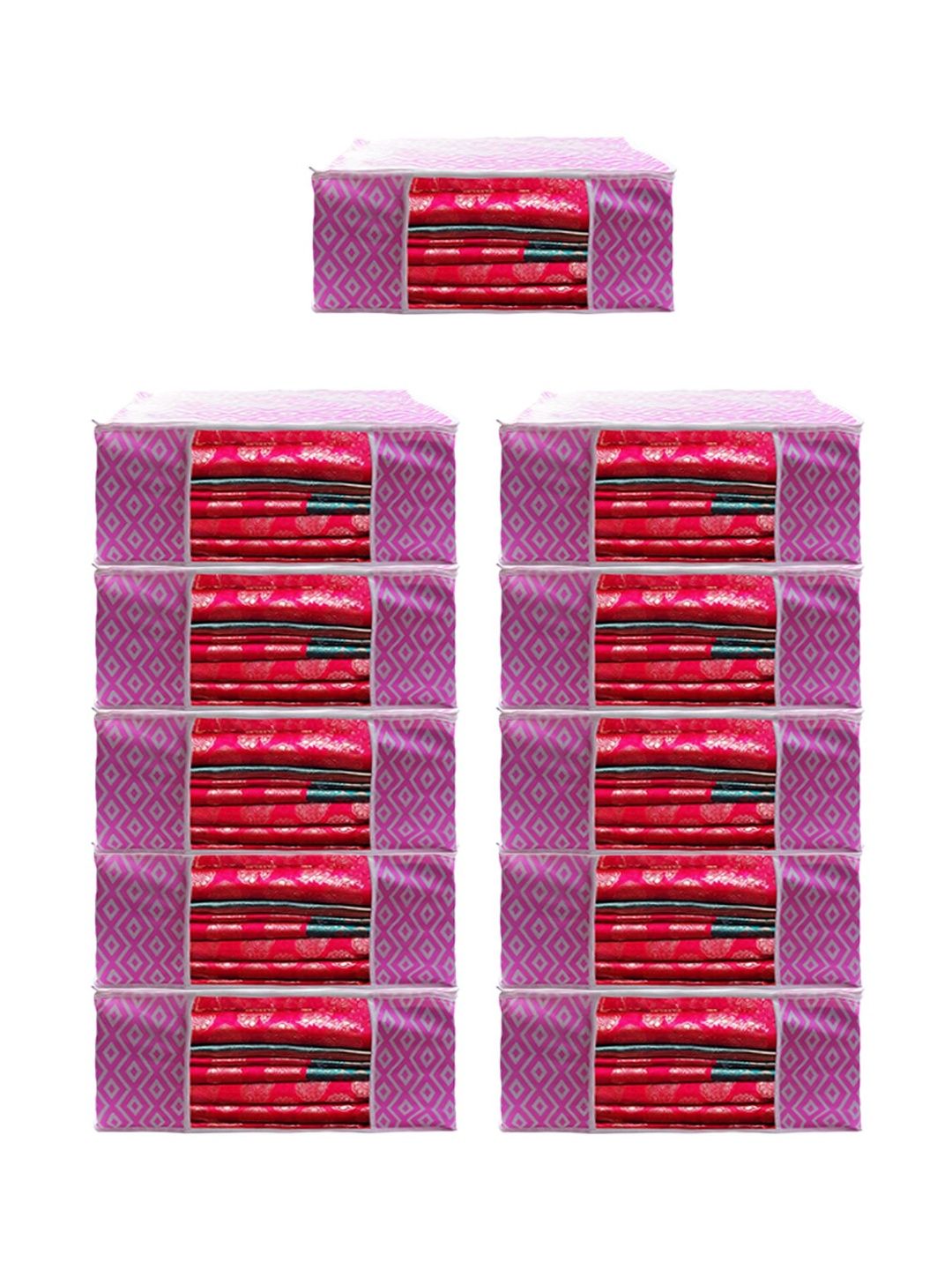 AARON INC Pink Set of 11 Regular Multi-Utility Organisers