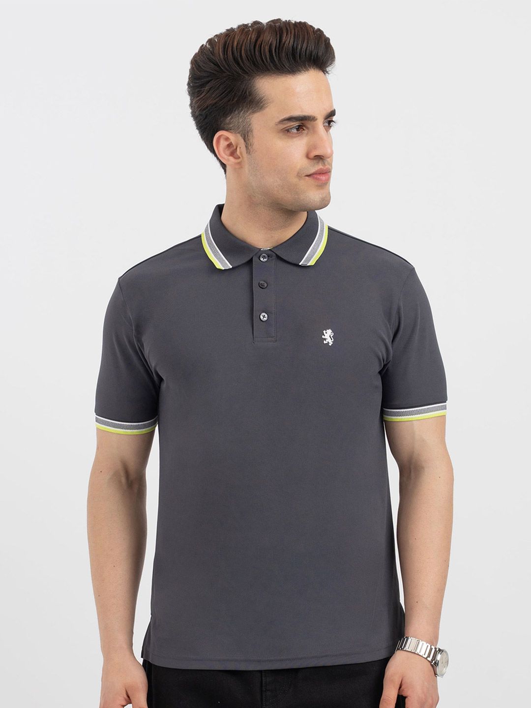 Red Tape Men Brand Logo Polo Collar T-shirt