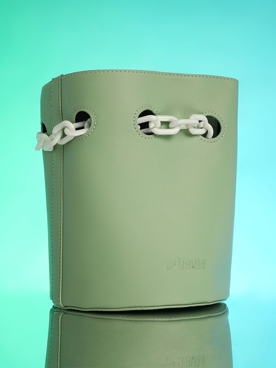 HAUTE SAUCE Leather Bucket Handheld Bag
