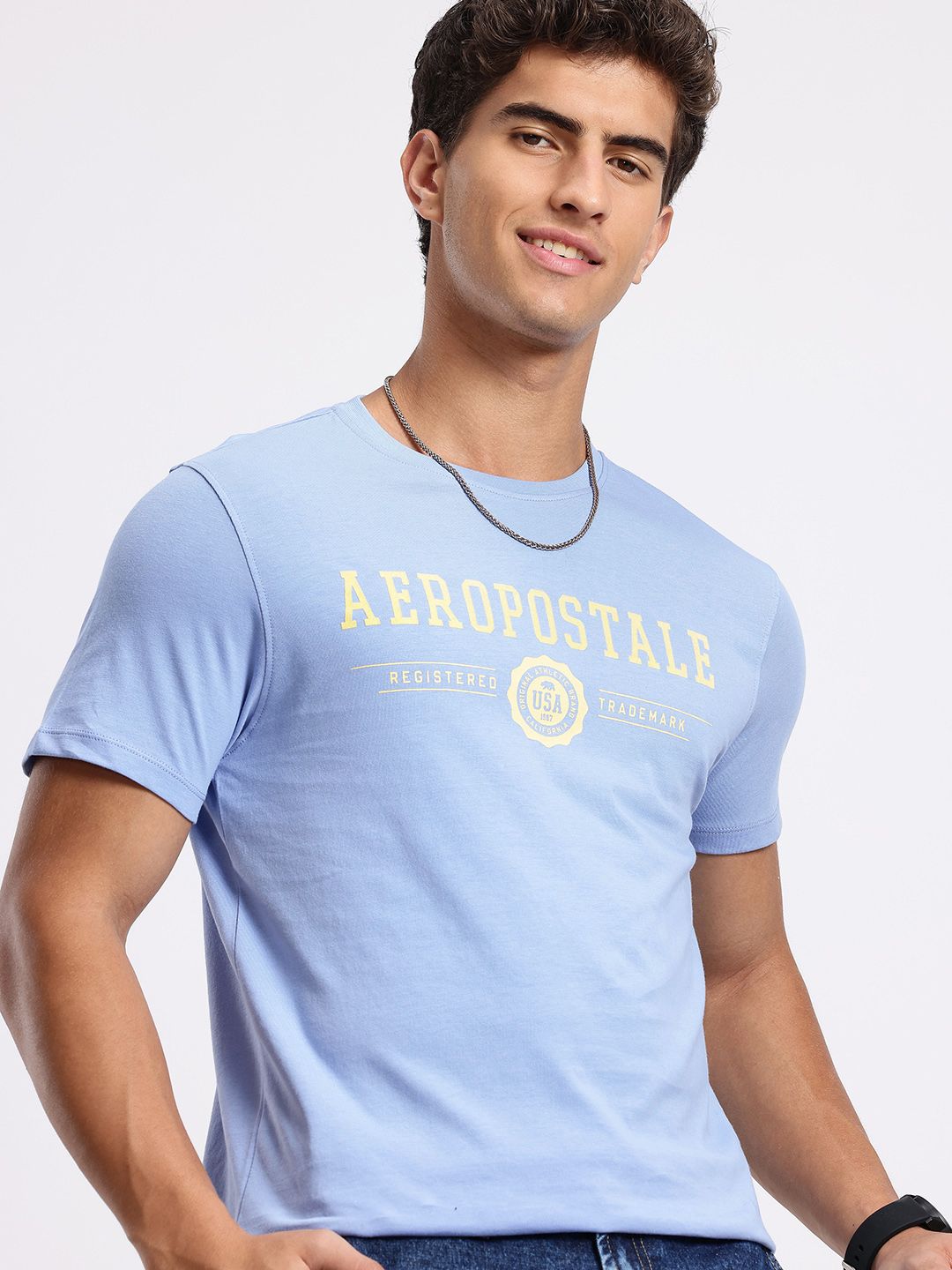 Aeropostale Brand Logo Printed Pure Cotton T-shirt