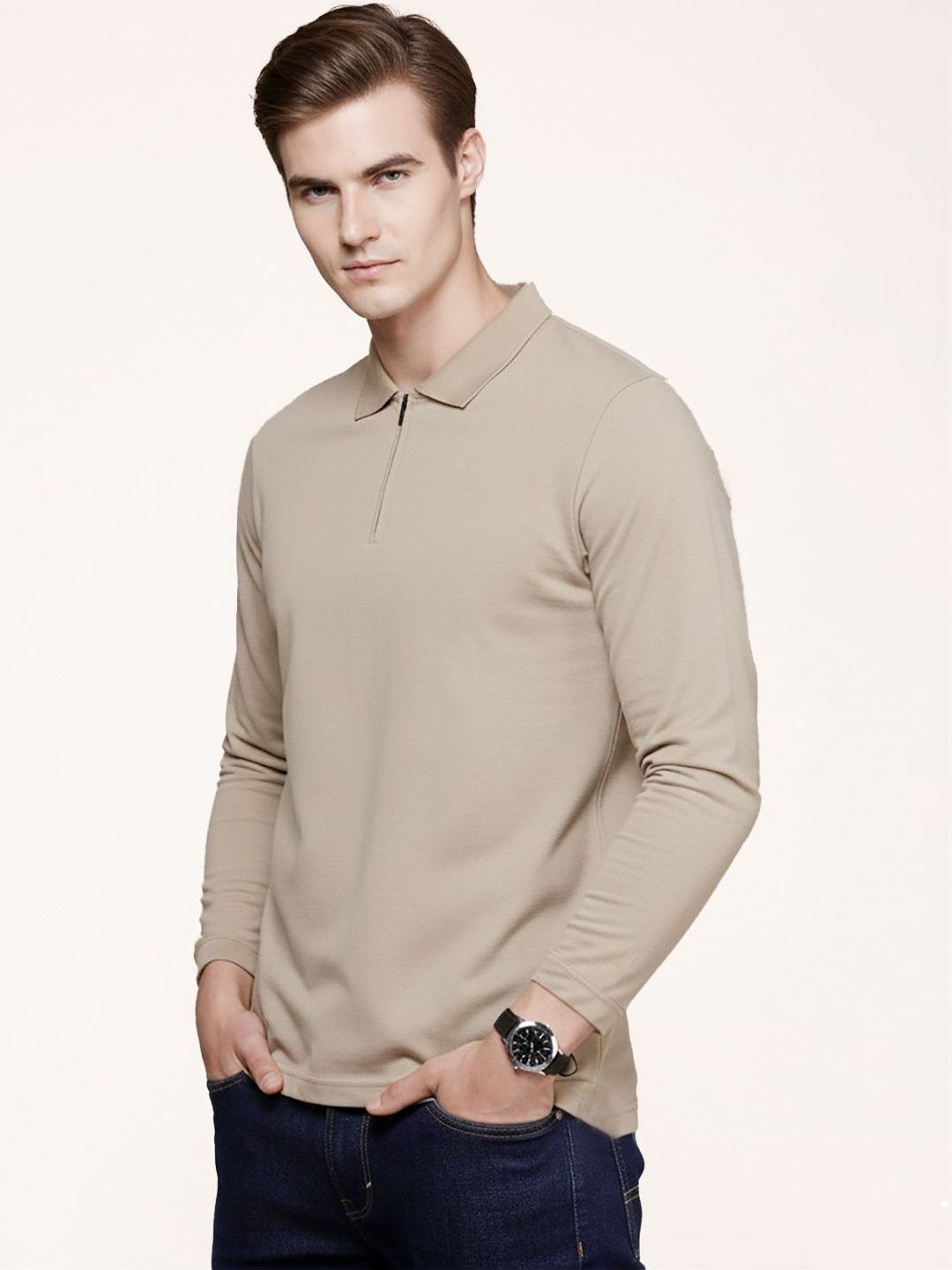 glitchez Men Polo Collar T-shirt