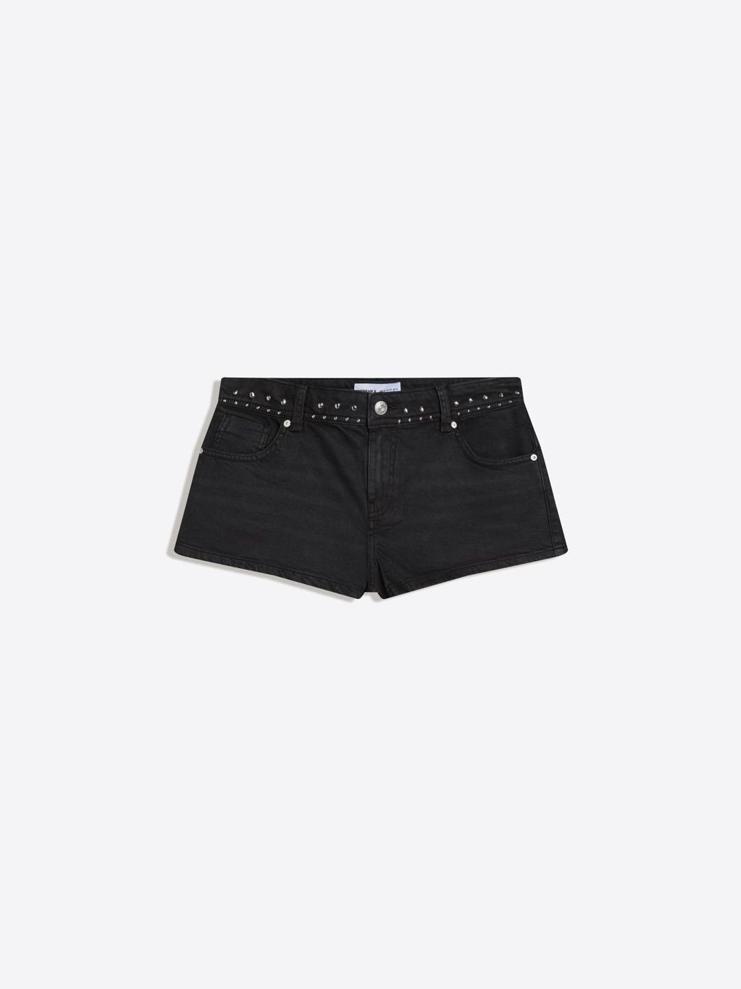 Studded twill shorts