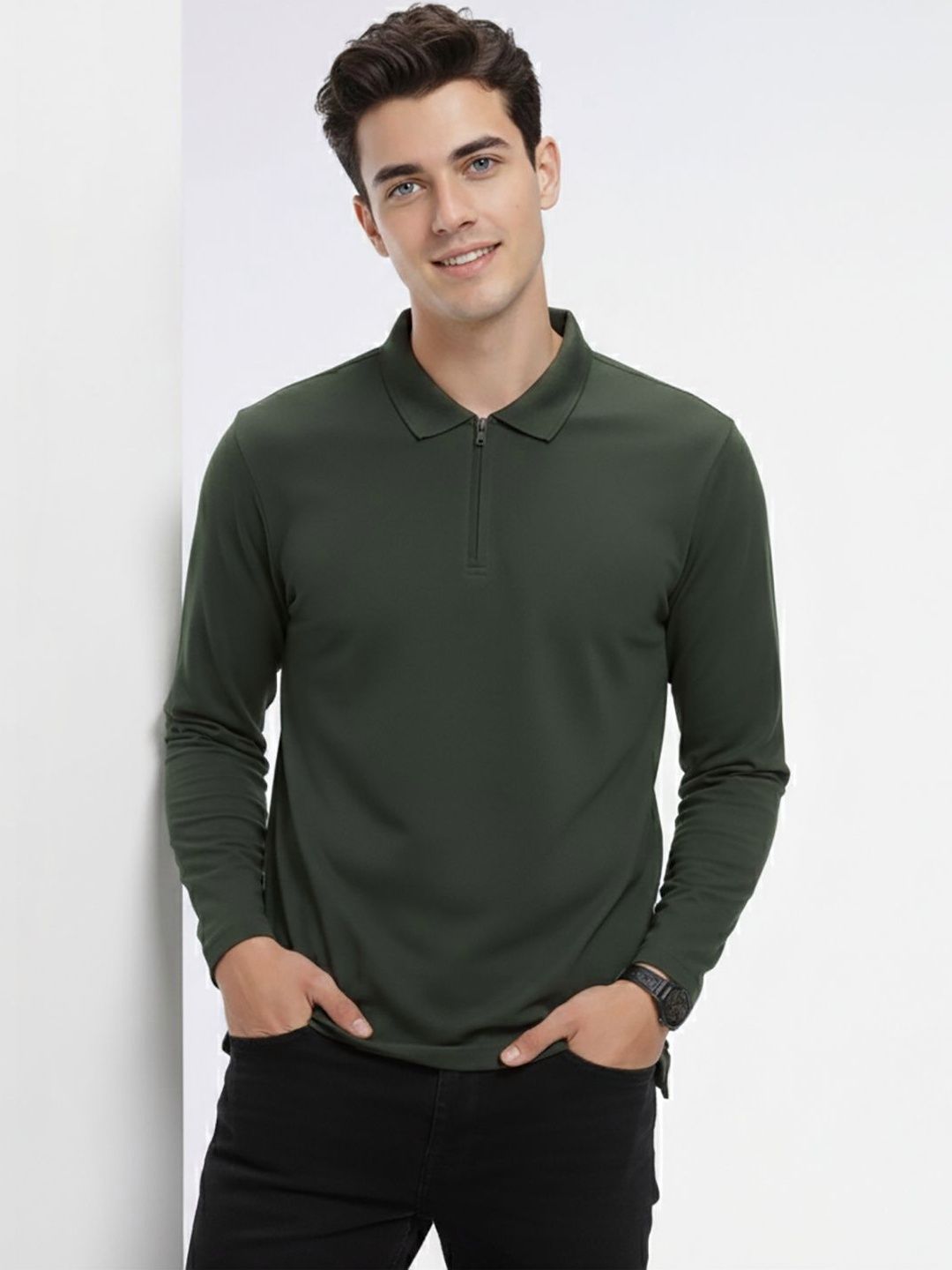 glitchez Men Polo Collar T-shirt