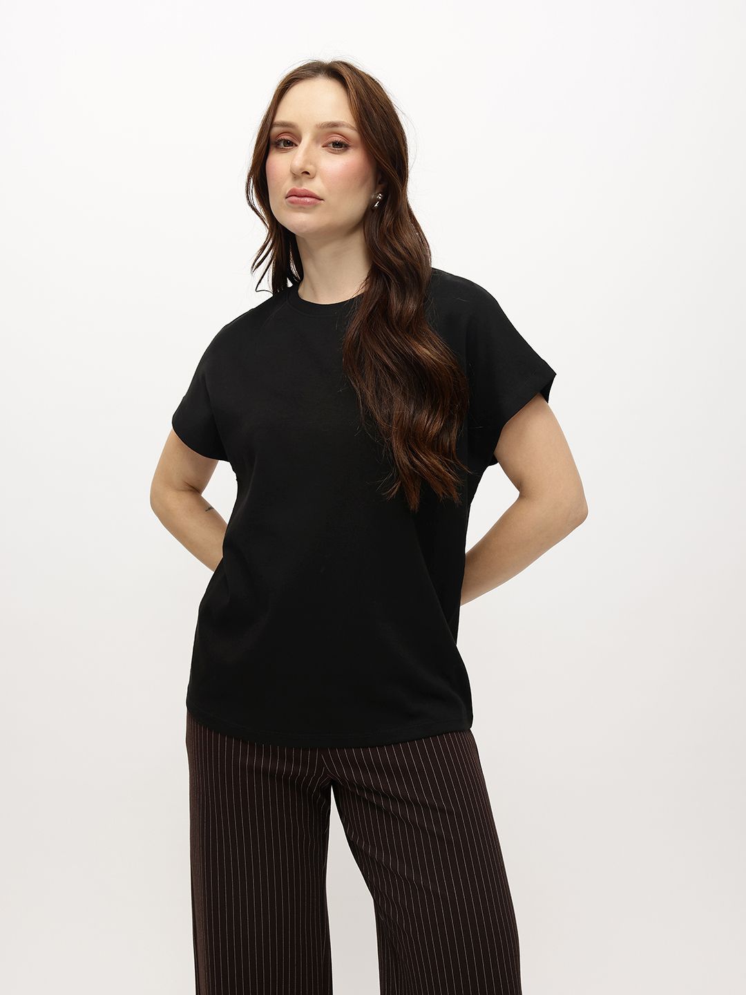 Extended Sleeves Pure Cotton T-shirt