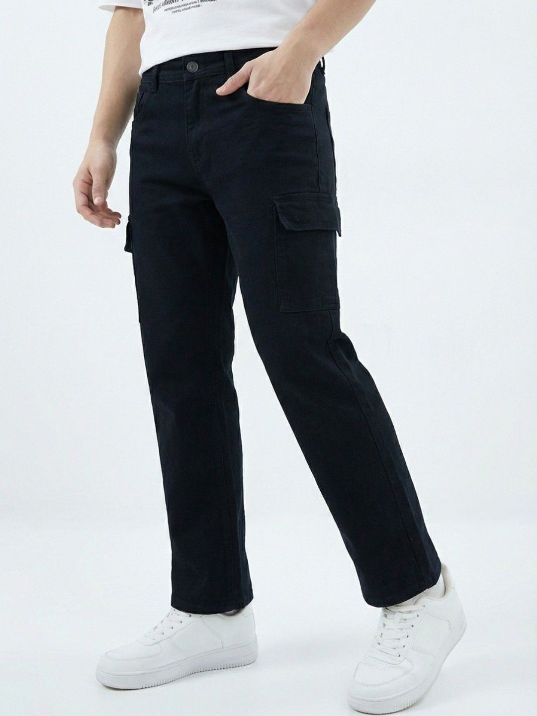 SZN Men Classic Straight Fit Mid-Rise Stretchable Jeans