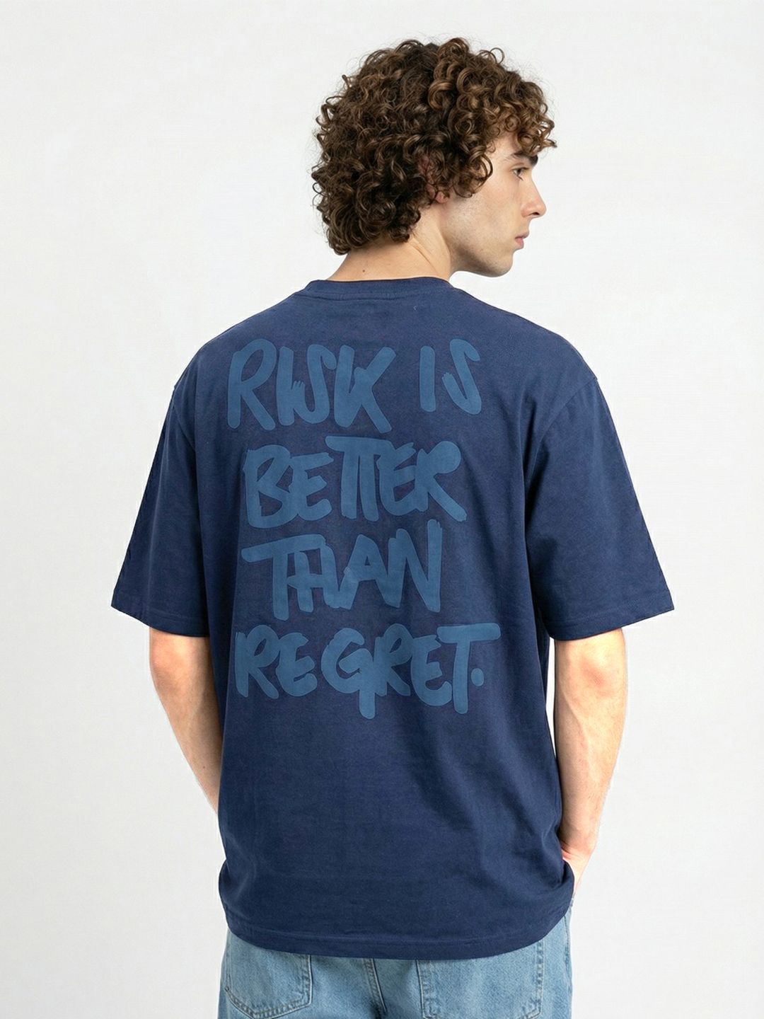 glitchez Men Typography Printed T-shirt