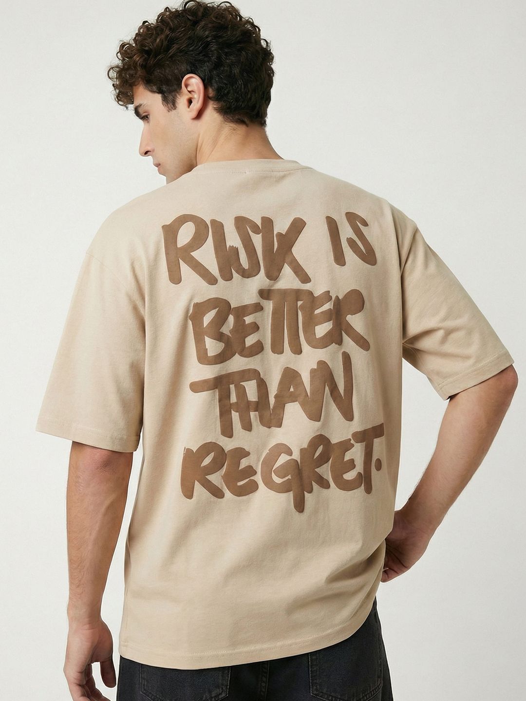 glitchez Men Typography Printed T-shirt