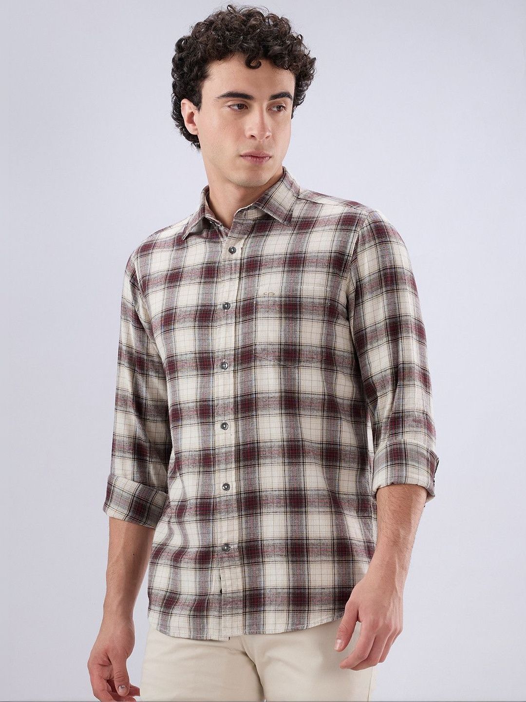 ColorPlus Men Checked Casual Shirt