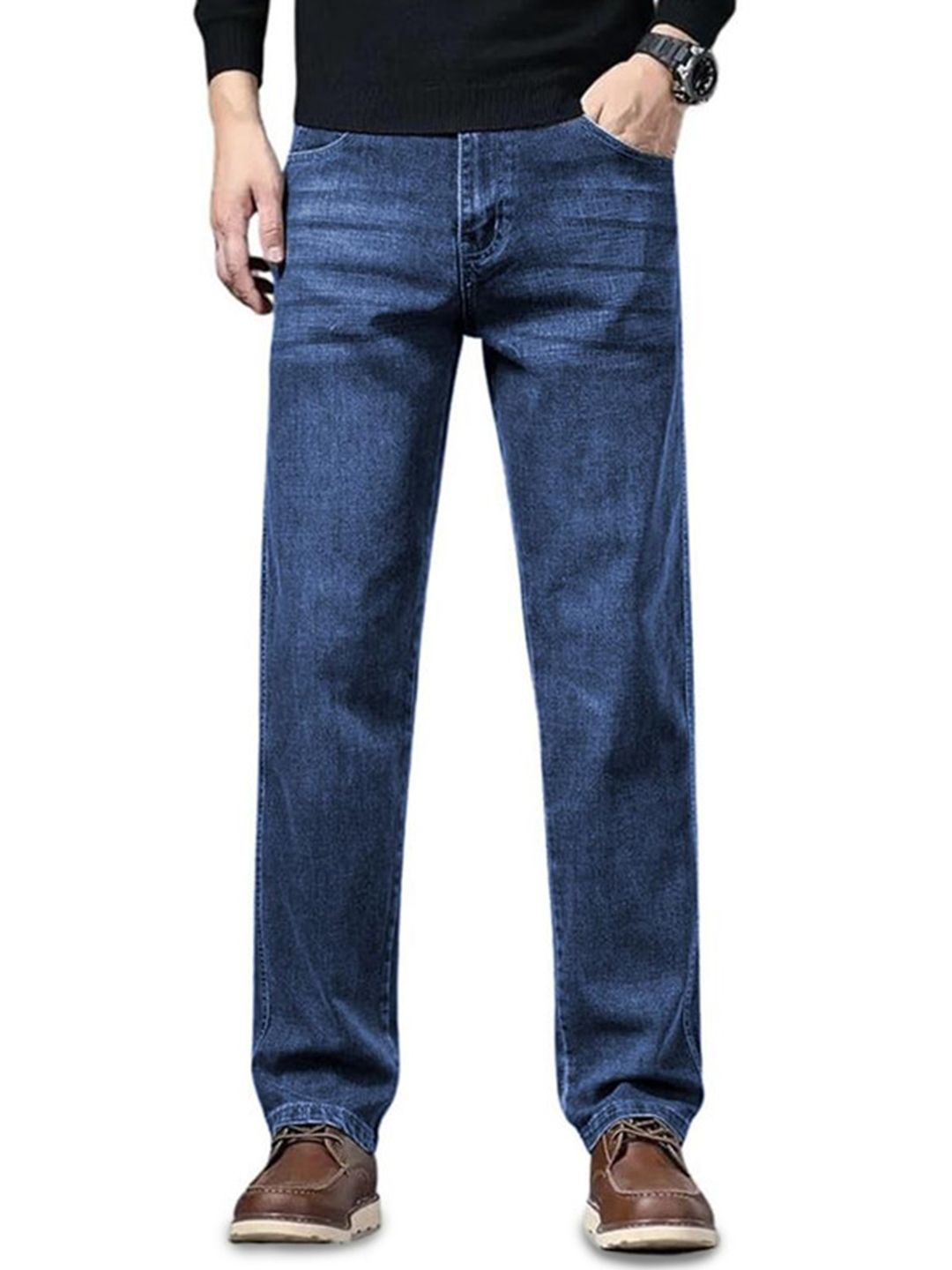 Ben Martin Men Jean Regular Fit Mid-Rise Light Fade Stretchable Jeans