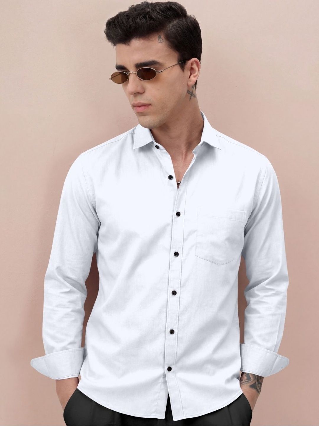 Manspire Spread Collar Cotton Casual Shirt
