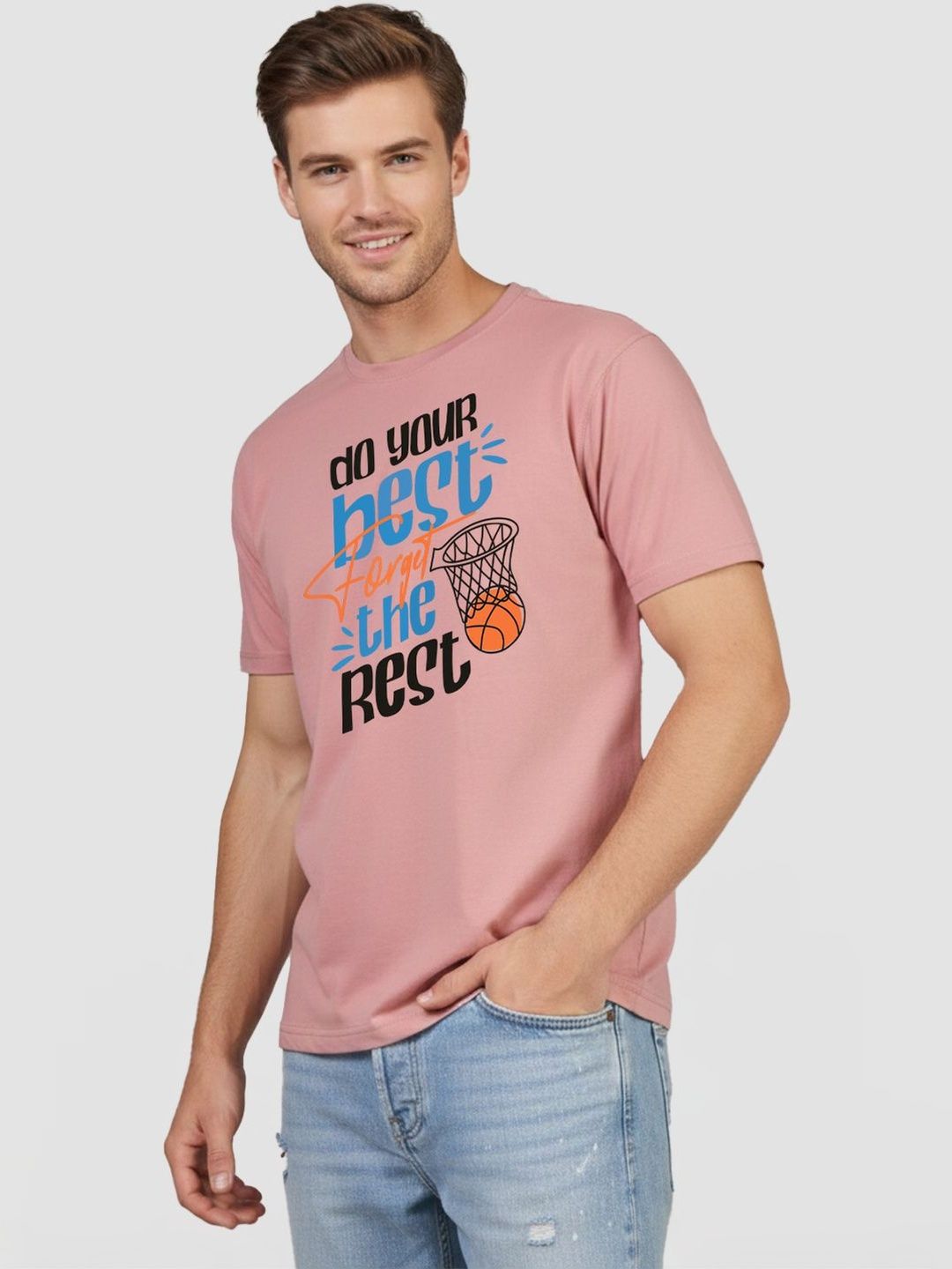 Greylongg Men Typography Printed T-shirt