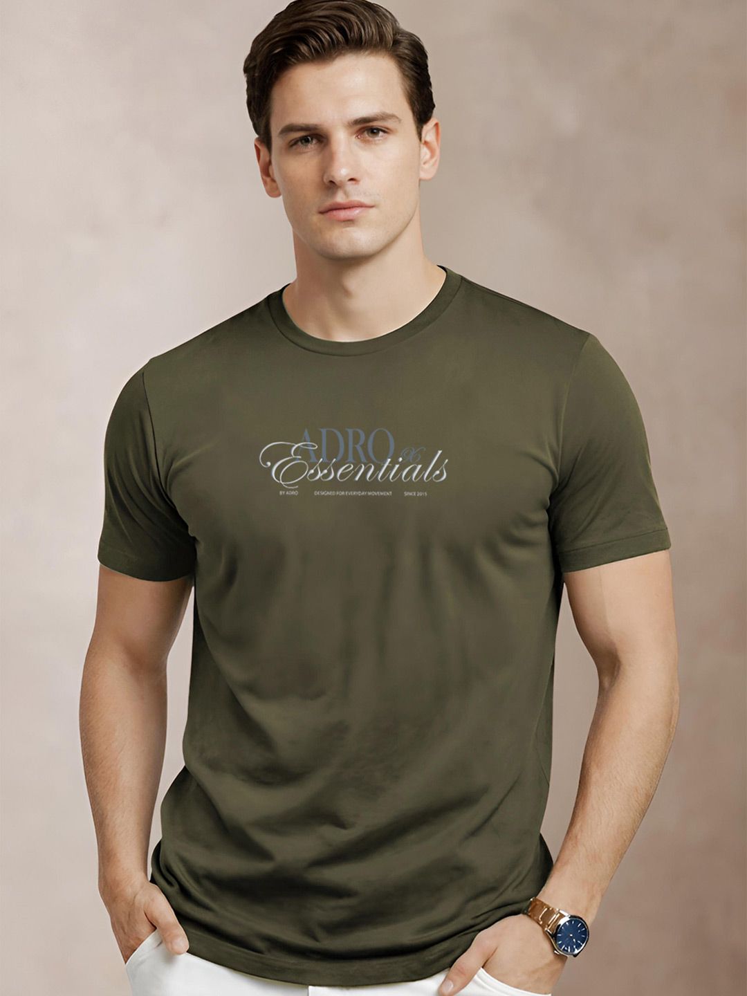 ADRO Men Typography Printed T-shirt