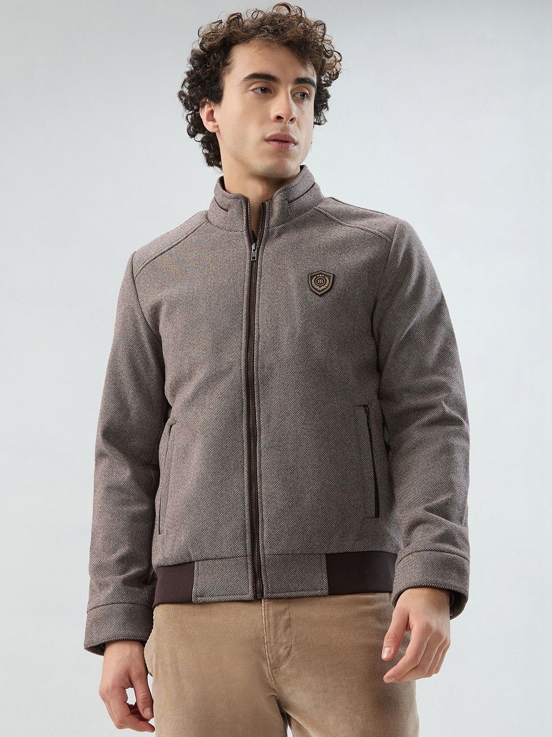 Raymond Stand Collar Long Sleeve Jacket