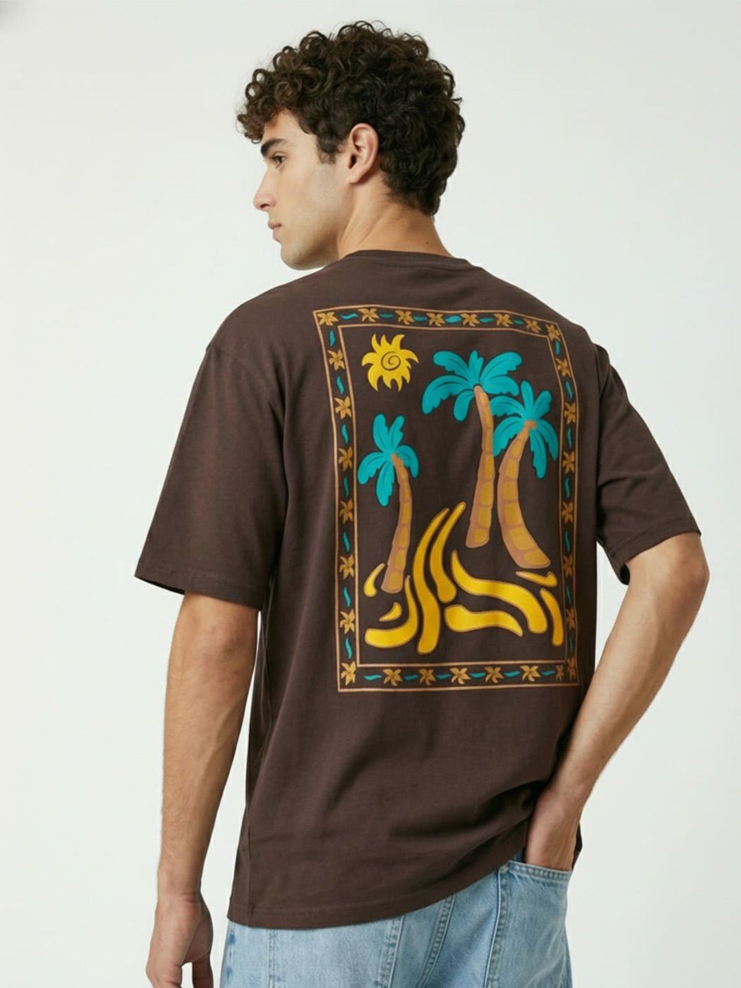 glitchez Men Printed Tropical T-shirt
