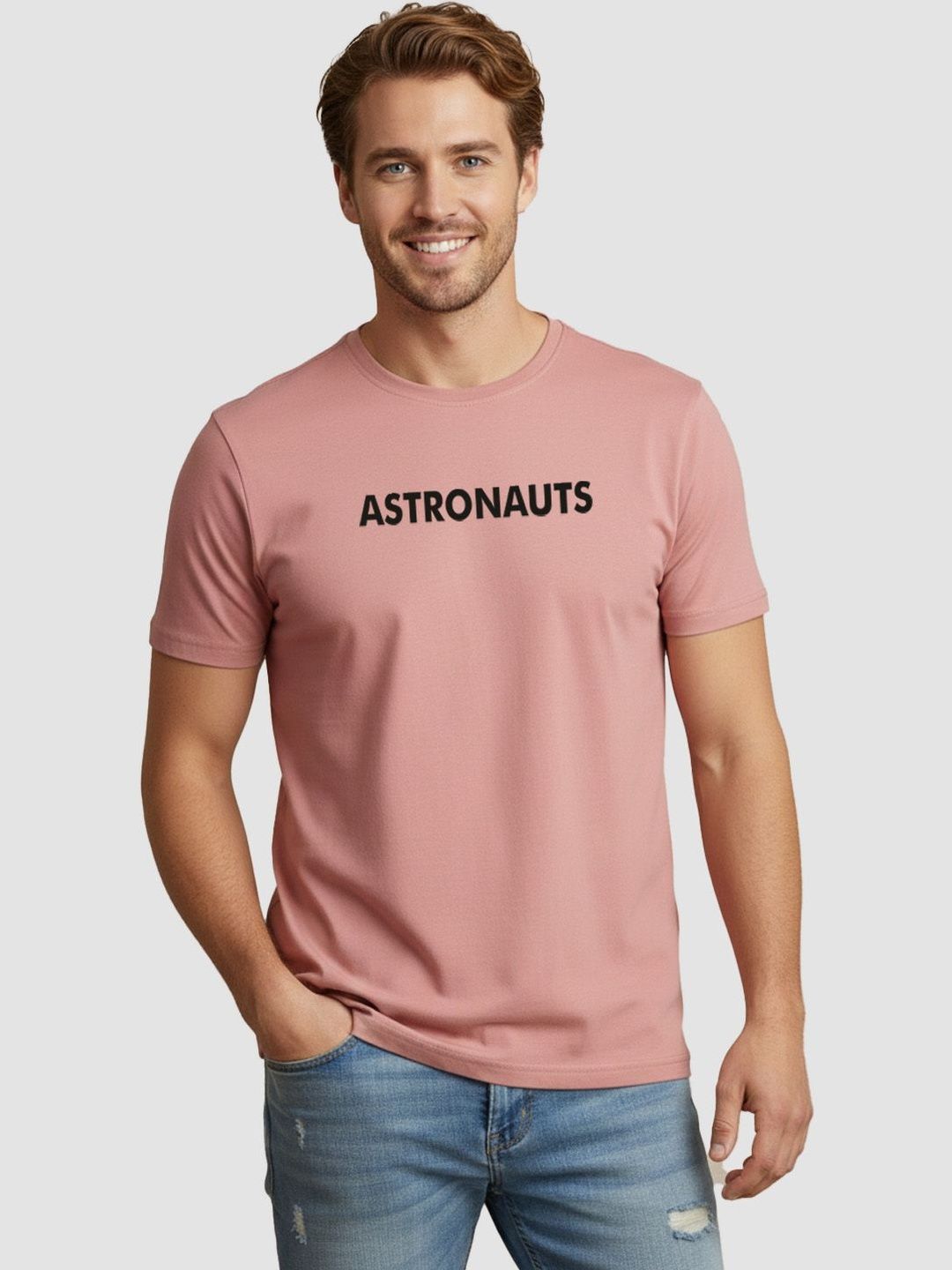 Greylongg Men Printed Pure Cotton T-shirt