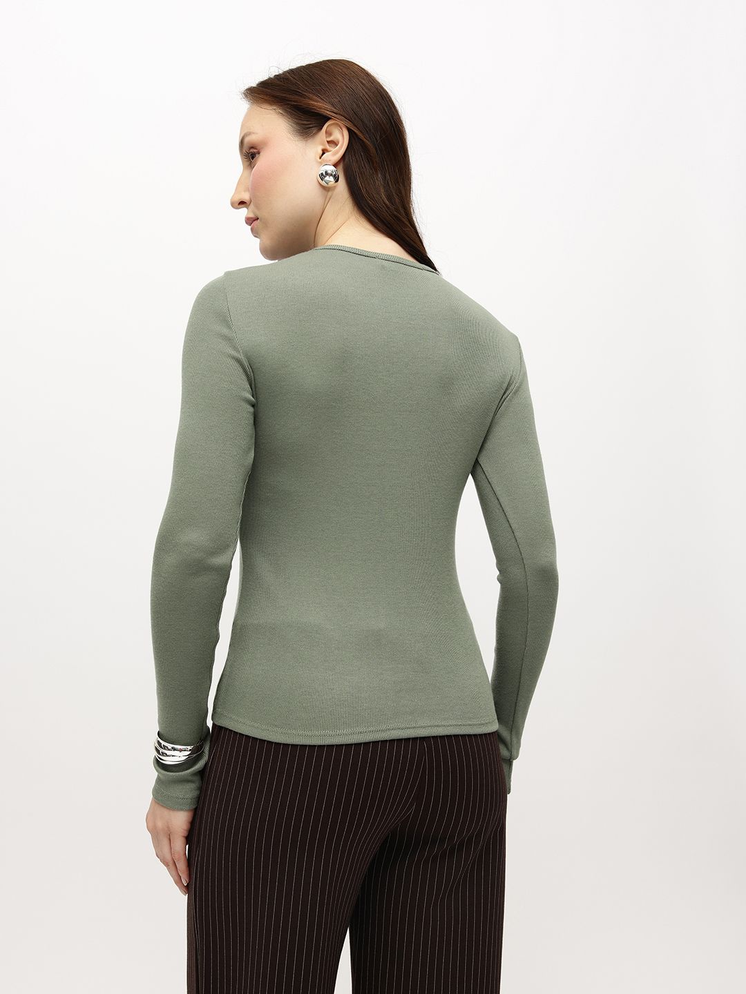 Round Neck Knitted T-shirt