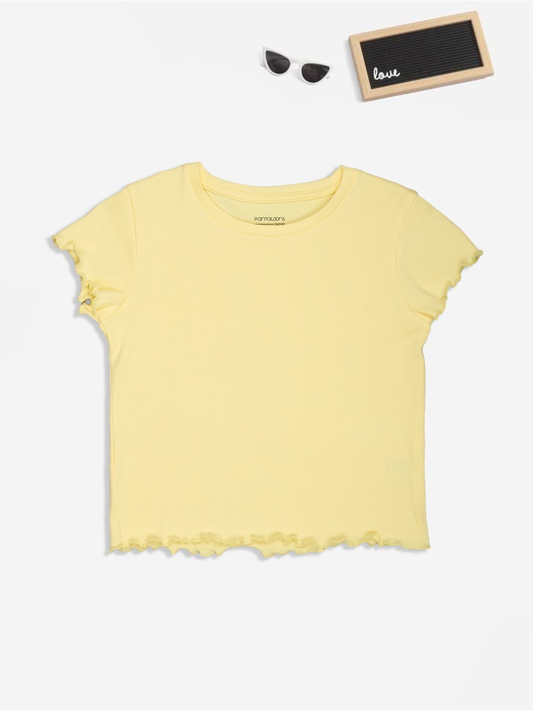 Pantaloons Junior Girls Round Neck T-shirt