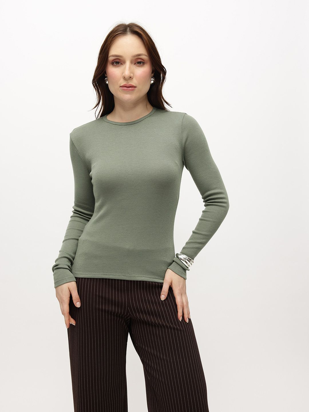 Round Neck Knitted T-shirt
