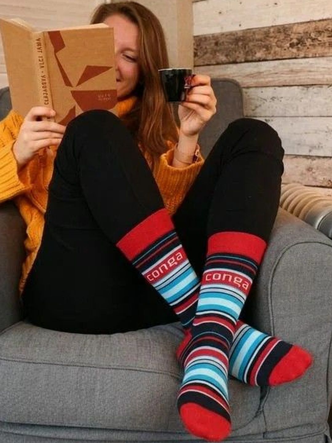 JUMPLINGS Men Striped Calf Length Socks