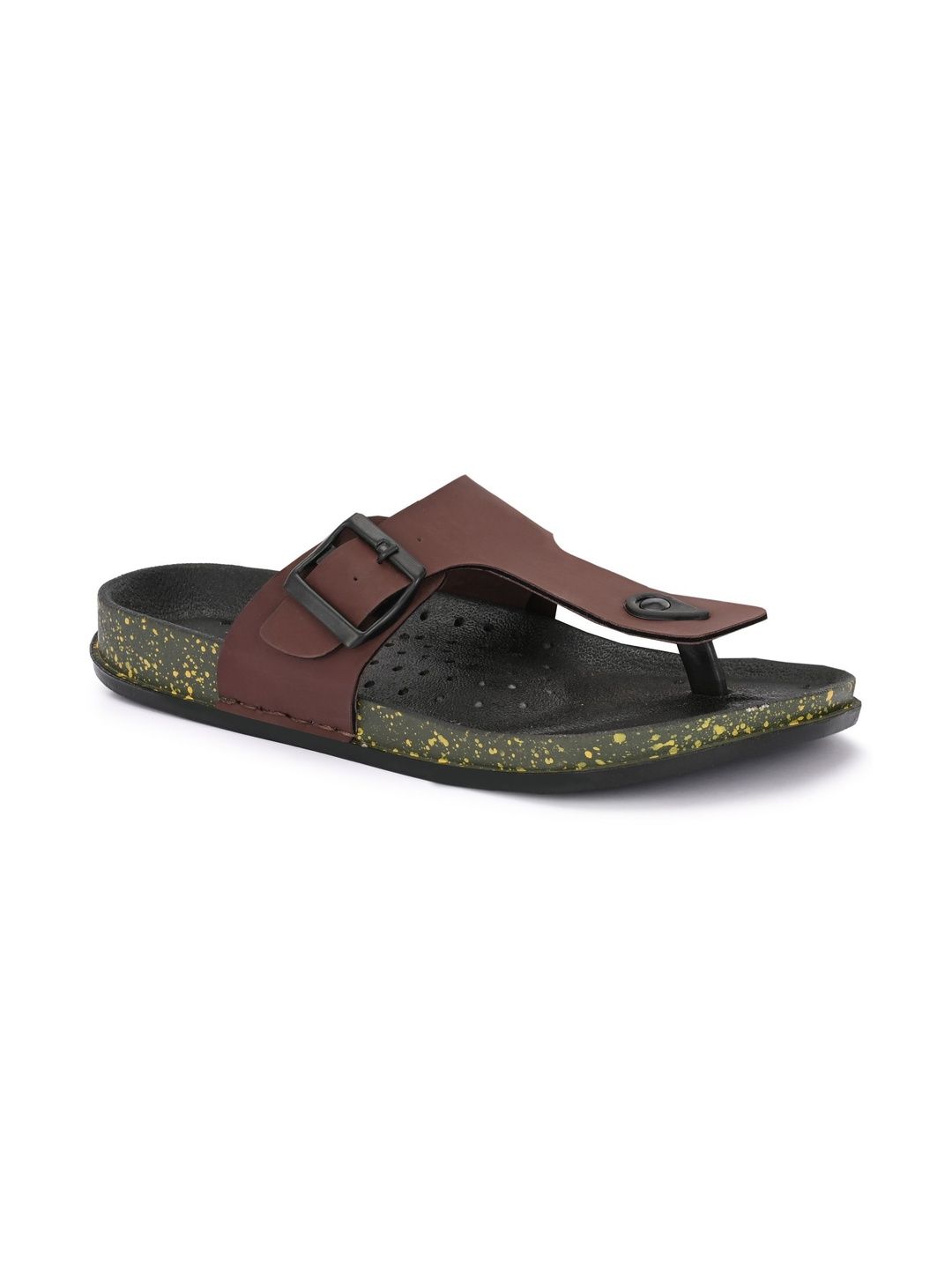 HATTOUN Men Printed Thong Flip-Flops