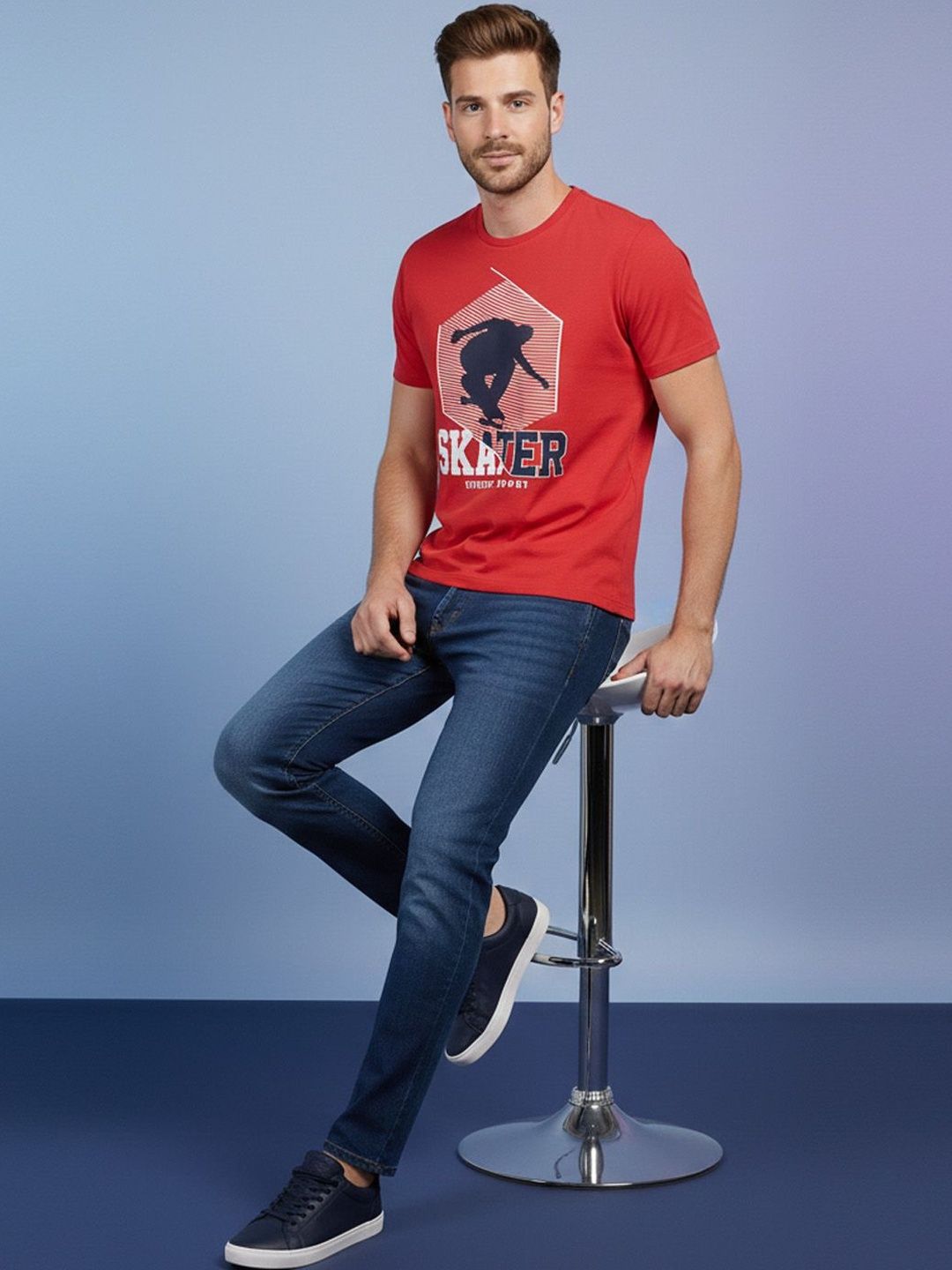 HRX by Hrithik Roshan Printed Round Neck T-shirt