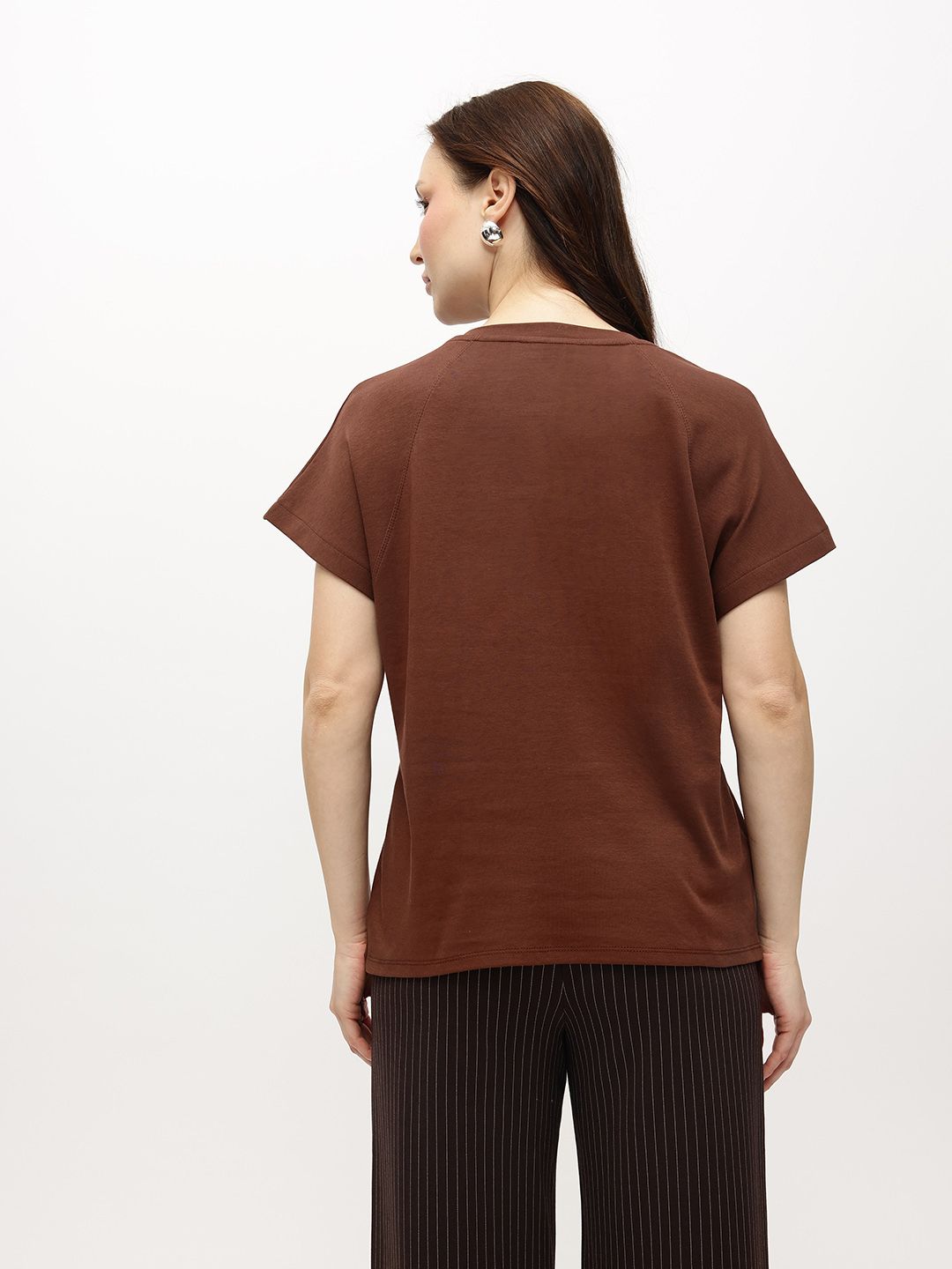 Extended Sleeves Pure Cotton T-shirt
