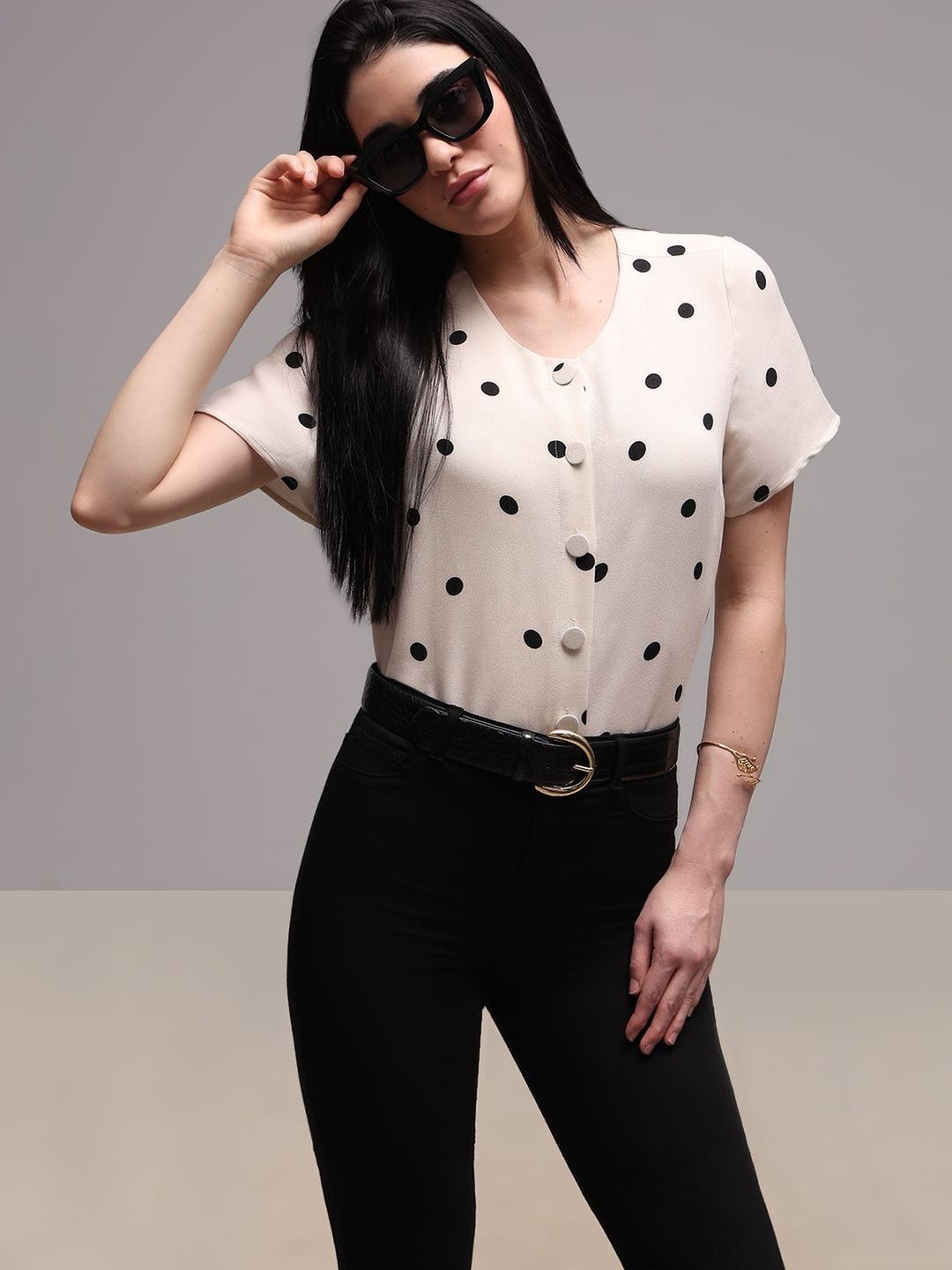 Polka Dot Print Top Vero Moda Polka Dot Print Top